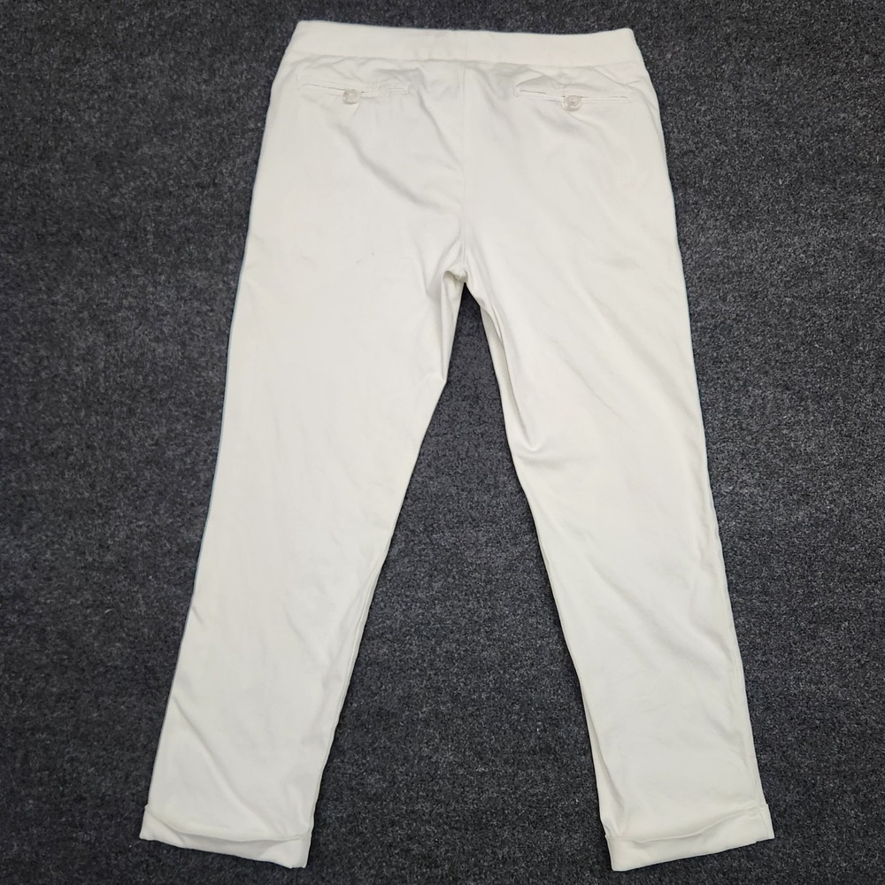 Ralph Lauren Sport Women's Size 8 White StretchTapered Leg Crop Pants Denim - Picture 2 of 11